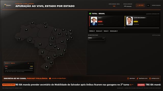 Prévia: Mapa do 2º turno